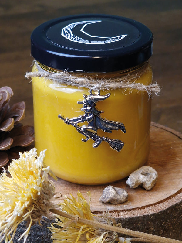 Geurkaars in pot (geel) - Kersenbloesem