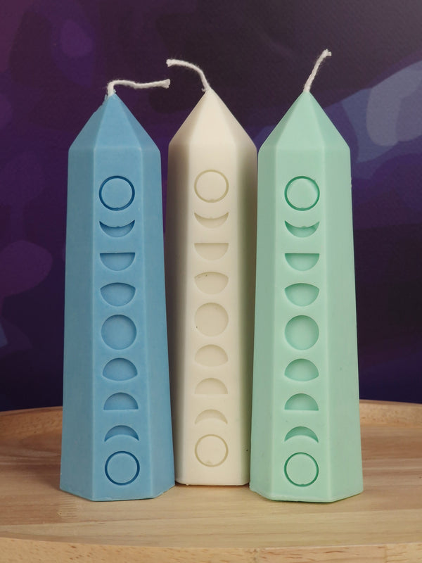 Kaars Maanfasen Blauw